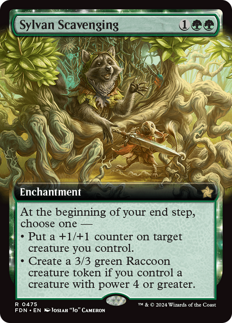 Sylvan Scavenging (Extended Art) [Foundations] | Card Merchant Takapuna