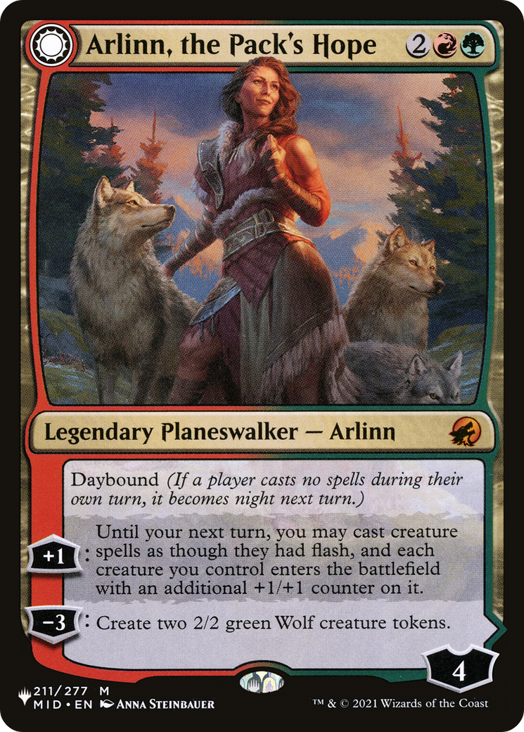 Arlinn, the Pack's Hope // Arlinn, the Moon's Fury [Secret Lair: From Cute to Brute] | Card Merchant Takapuna