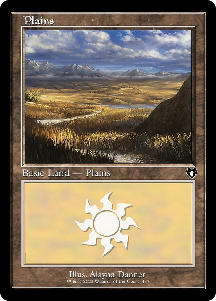 Plains (437) (Retro) [Commander Masters] | Card Merchant Takapuna