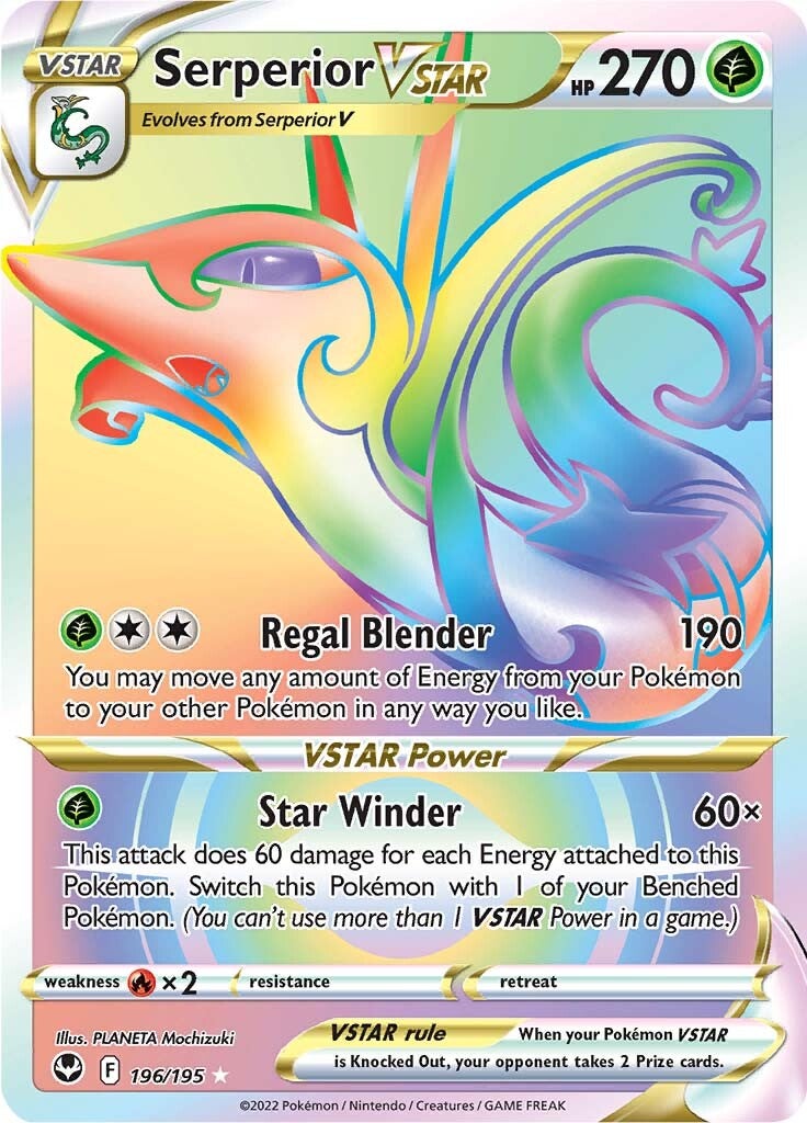 Serperior VSTAR (196/195) [Sword & Shield: Silver Tempest] | Card Merchant Takapuna