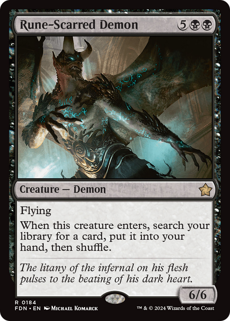 Rune-Scarred Demon [Foundations] | Card Merchant Takapuna