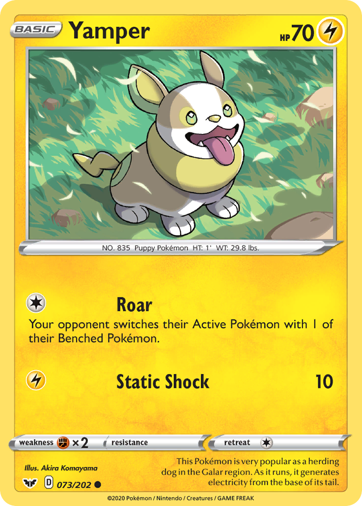 Yamper (073/202) [Sword & Shield: Base Set] | Card Merchant Takapuna