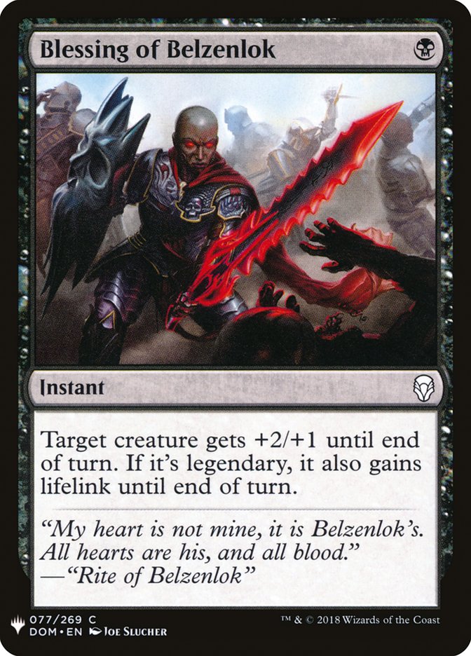 Blessing of Belzenlok [Mystery Booster] | Card Merchant Takapuna