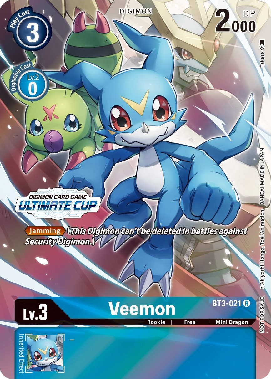 Veemon [BT3-021] (April Ultimate Cup 2022) [Release Special Booster Promos] | Card Merchant Takapuna