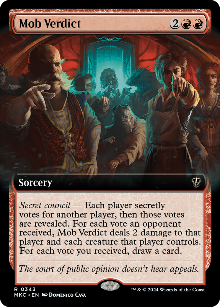 Mob Verdict (Extended Art) [Murders at Karlov Manor Commander] | Card Merchant Takapuna