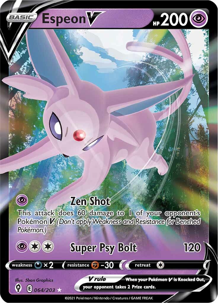 Espeon V (064/203) [Sword & Shield: Evolving Skies] | Card Merchant Takapuna