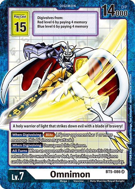 Omnimon [BT5-086] (Across Time Box Promo) [Battle of Omni Promos] | Card Merchant Takapuna