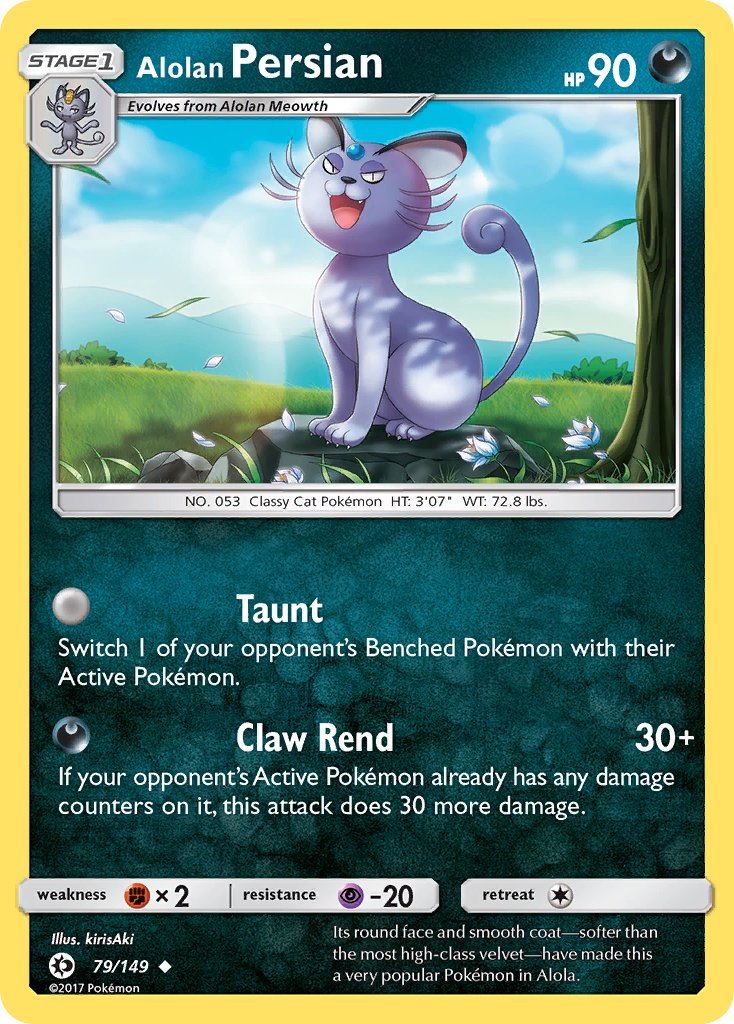 Alolan Persian (79/149) (Cosmos Holo) (Blister Exclusive) [Sun & Moon: Base Set] | Card Merchant Takapuna