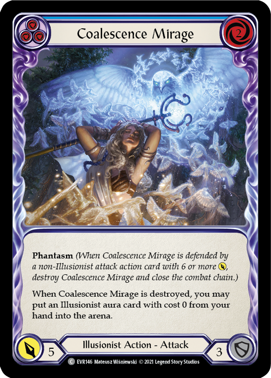 Coalescence Mirage (Blue) [EVR146] (Everfest)  1st Edition Rainbow Foil | Card Merchant Takapuna