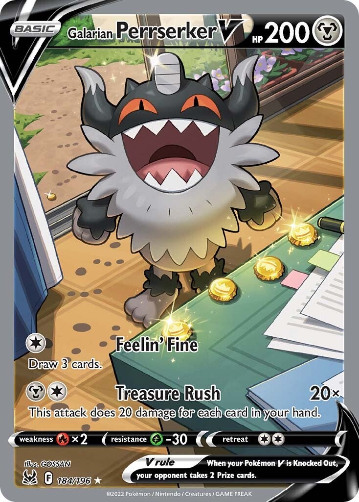 Galarian Perrserker V (184/196) [Sword & Shield: Lost Origin] | Card Merchant Takapuna