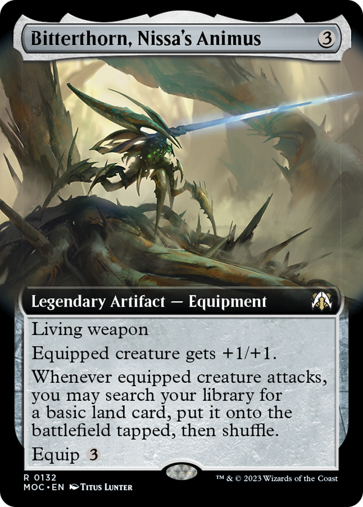 Bitterthorn, Nissa's Animus (Extended Art) [March of the Machine Commander] | Card Merchant Takapuna