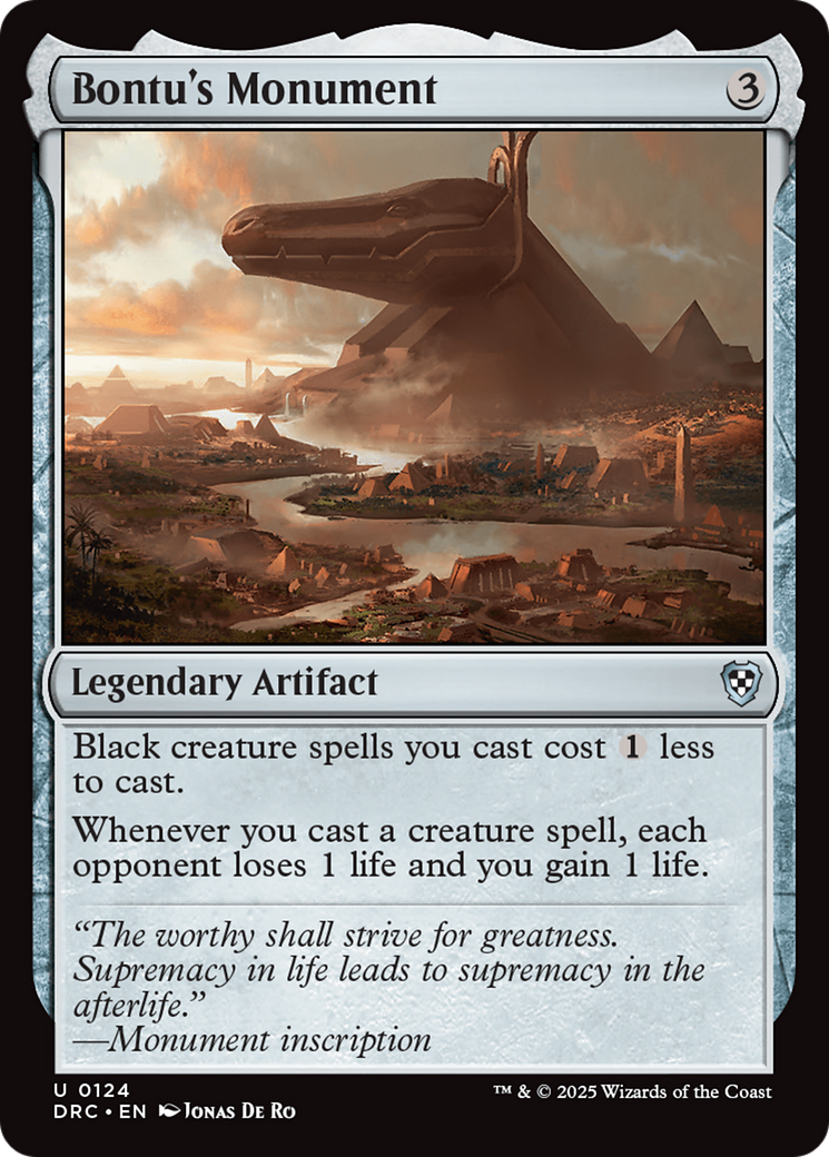 Bontu's Monument [Aetherdrift Commander] | Card Merchant Takapuna