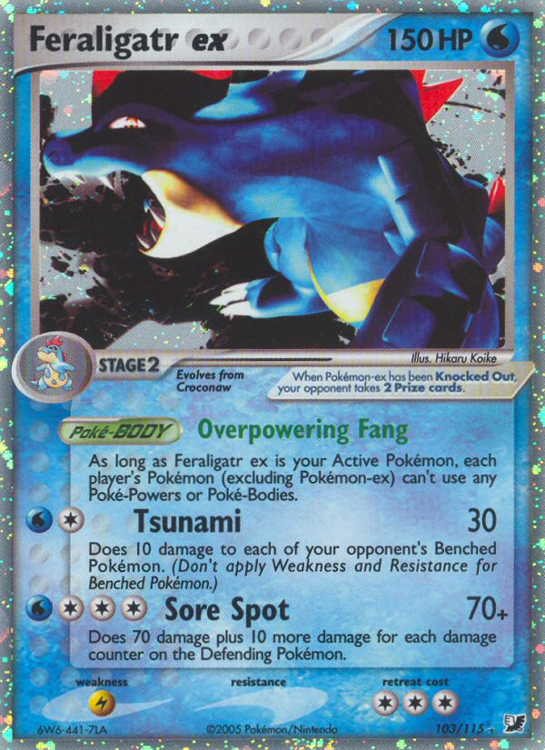 Feraligatr ex (103/115) [EX: Unseen Forces] | Card Merchant Takapuna