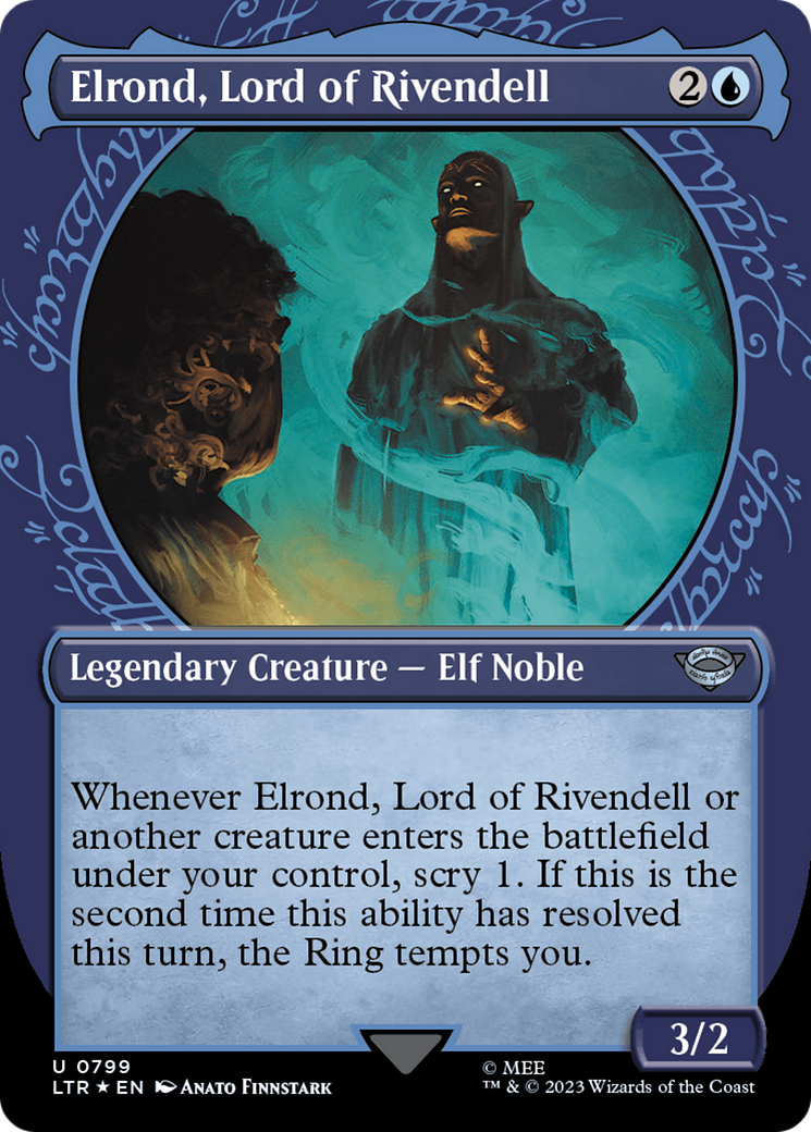 Elrond, Lord of Rivendell (Showcase) (Surge Foil) [The Lord of the Rings: Tales of Middle-Earth] | Card Merchant Takapuna