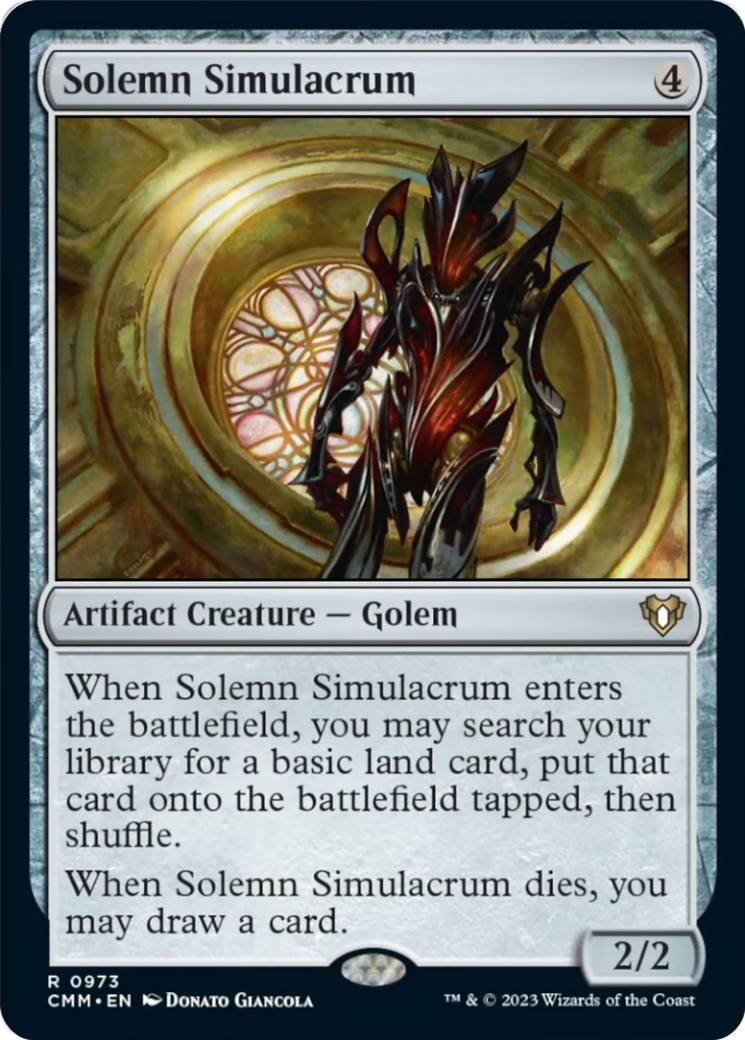 Solemn Simulacrum [Commander Masters] | Card Merchant Takapuna