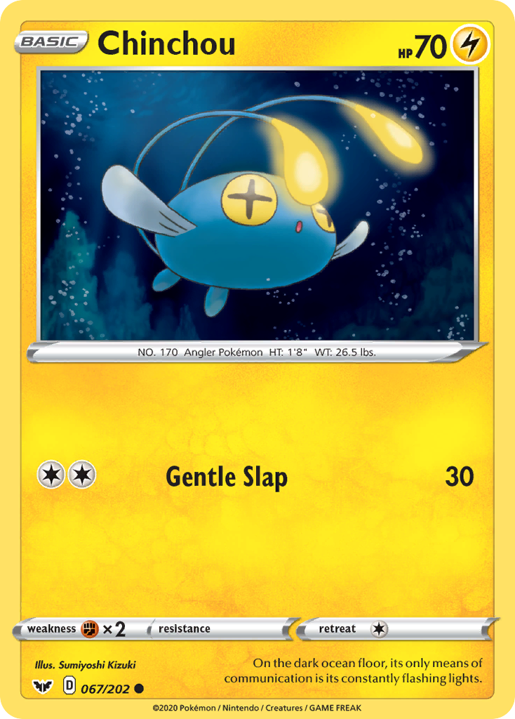 Chinchou (067/202) [Sword & Shield: Base Set] | Card Merchant Takapuna