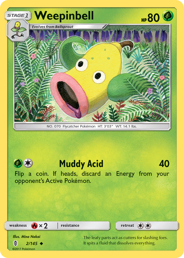 Weepinbell (2/145) [Sun & Moon: Guardians Rising] | Card Merchant Takapuna