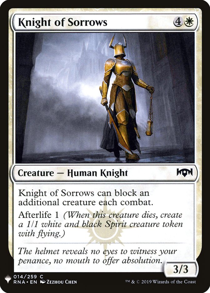 Knight of Sorrows [Mystery Booster] | Card Merchant Takapuna