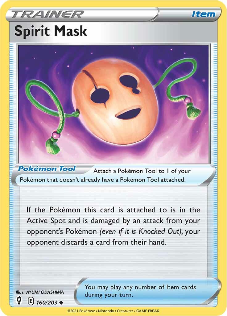 Spirit Mask (160/203) [Sword & Shield: Evolving Skies] | Card Merchant Takapuna