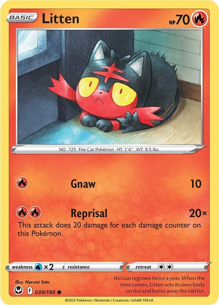 Litten (030/195) [Sword & Shield: Silver Tempest] | Card Merchant Takapuna