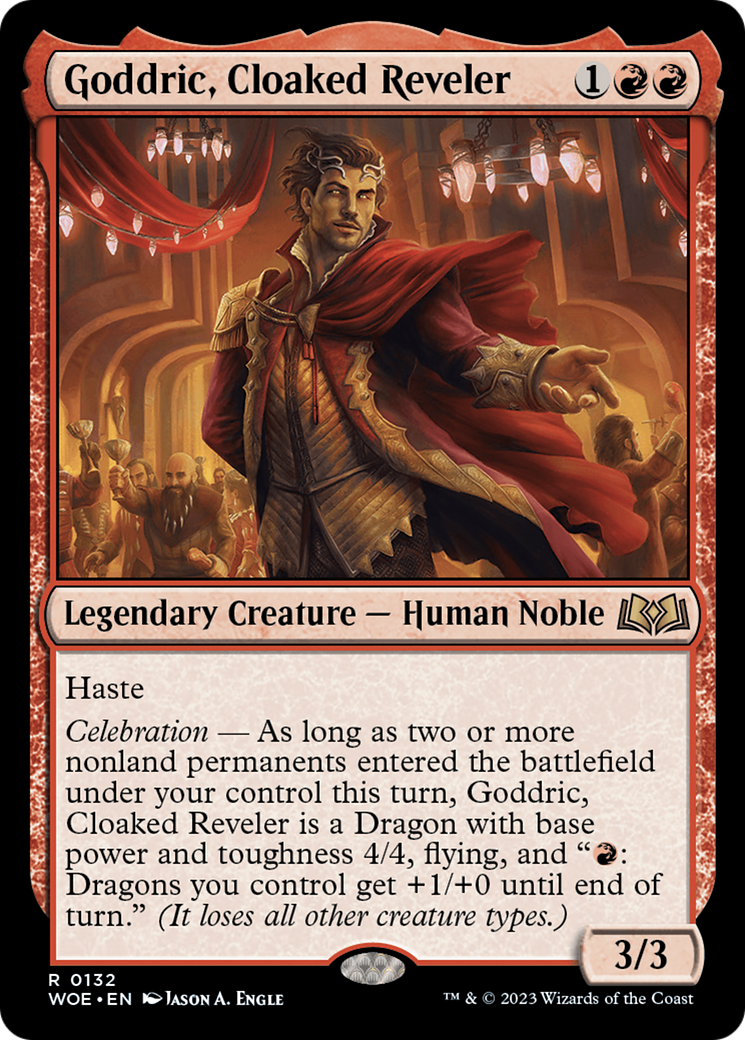 Goddric, Cloaked Reveler [Wilds of Eldraine] | Card Merchant Takapuna