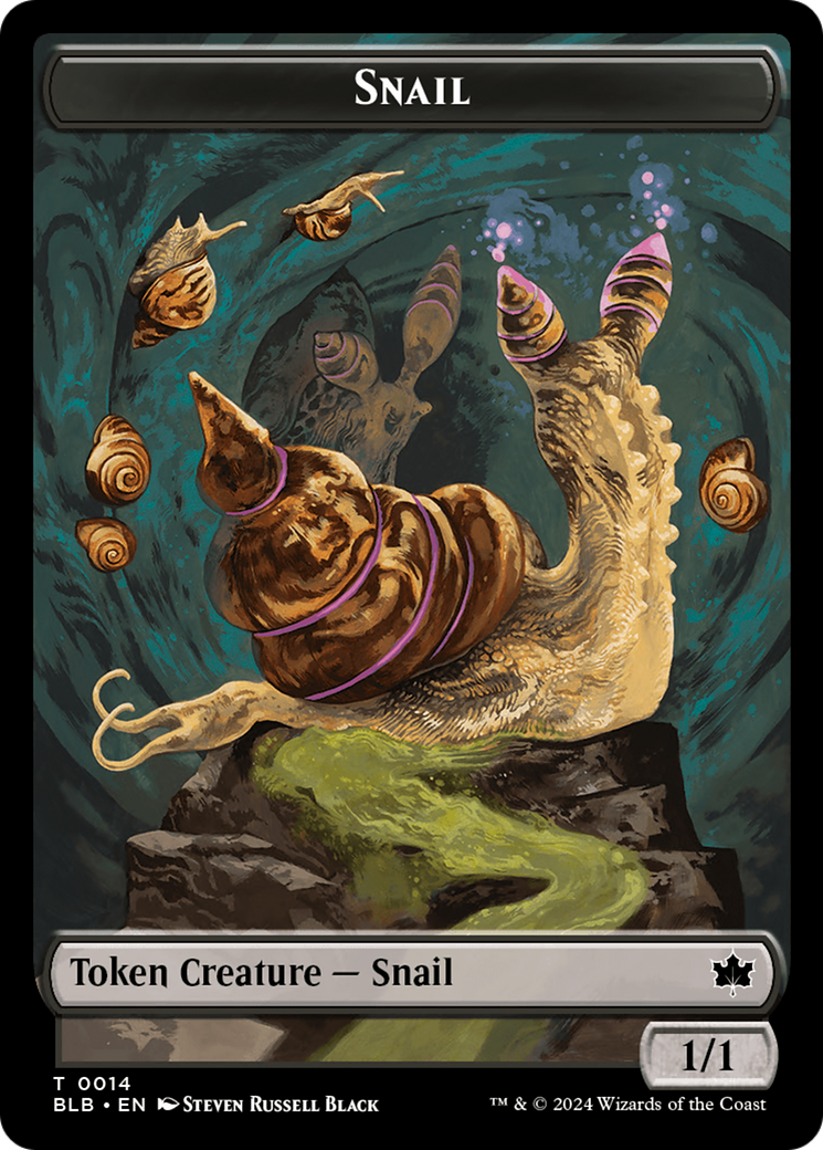 Snail // Thundertrap Trainer Double-Sided Token [Bloomburrow Tokens] | Card Merchant Takapuna