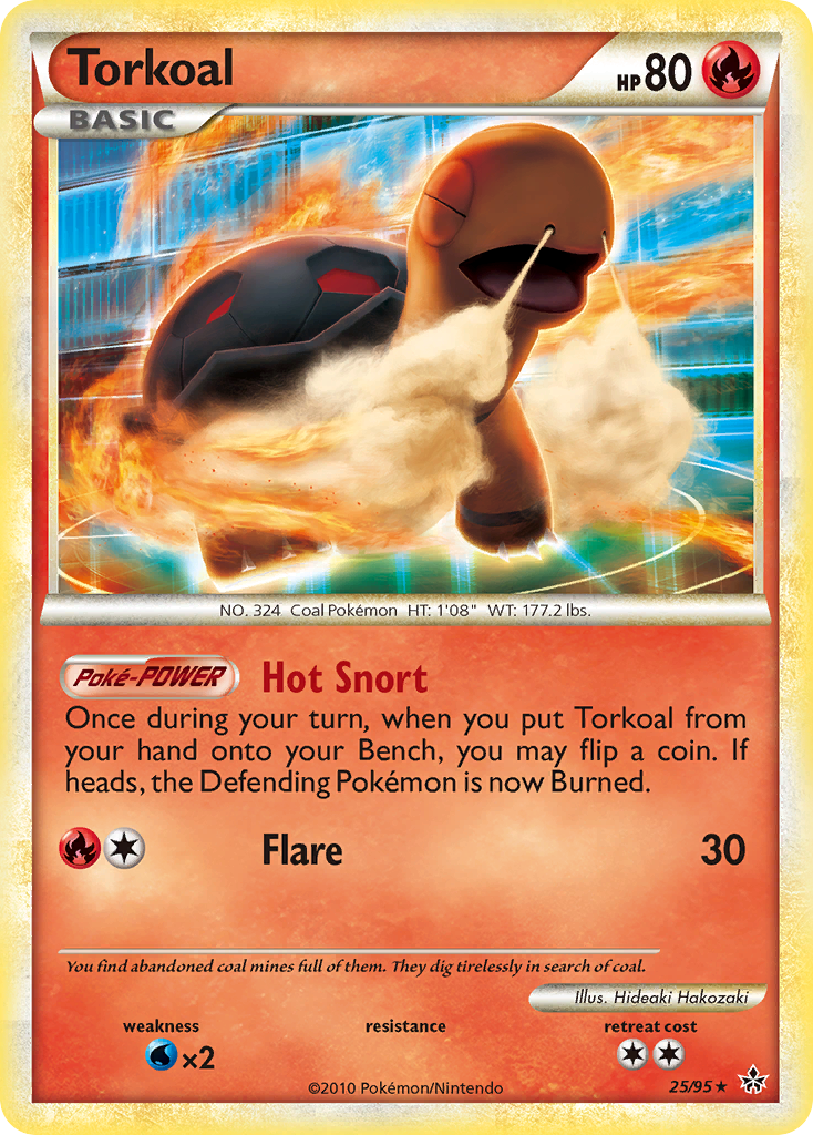 Torkoal (25/95) [HeartGold & SoulSilver: Unleashed] | Card Merchant Takapuna