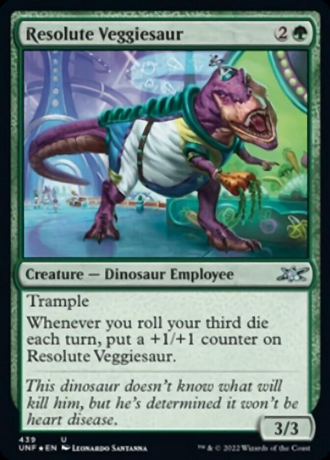 Resolute Veggiesaur (Galaxy Foil) [Unfinity] | Card Merchant Takapuna