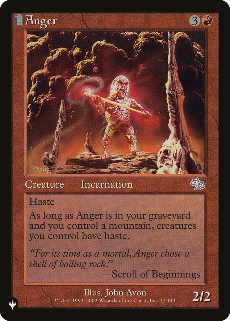 Anger (JUD) [The List Reprints] | Card Merchant Takapuna