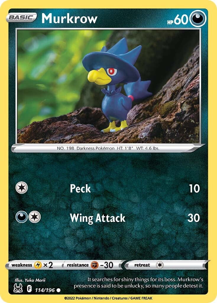 Murkrow (114/196) [Sword & Shield: Lost Origin] | Card Merchant Takapuna