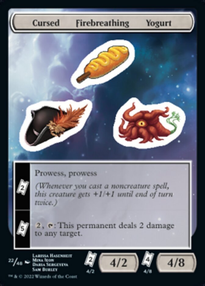 Cursed Firebreathing Yogurt [Unfinity Stickers] | Card Merchant Takapuna