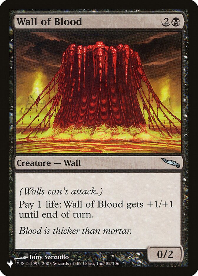 Wall of Blood [The List] | Card Merchant Takapuna