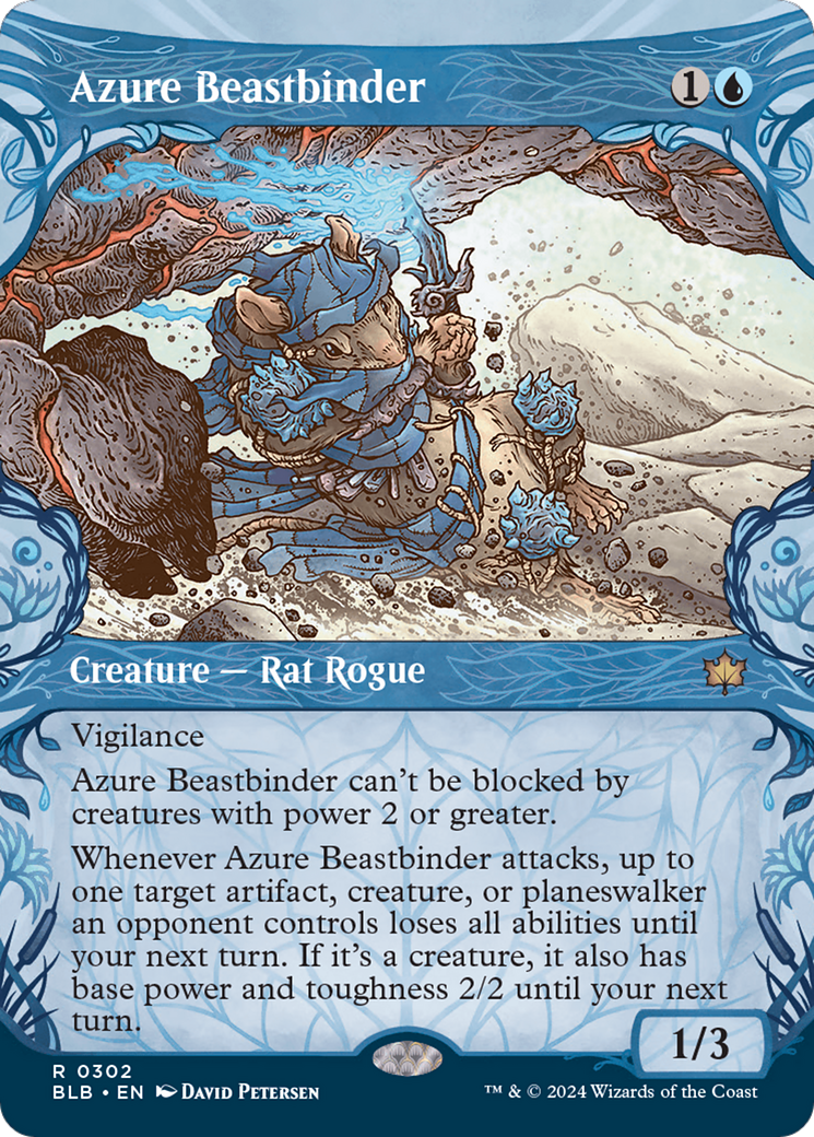 Azure Beastbinder (Showcase) [Bloomburrow] | Card Merchant Takapuna