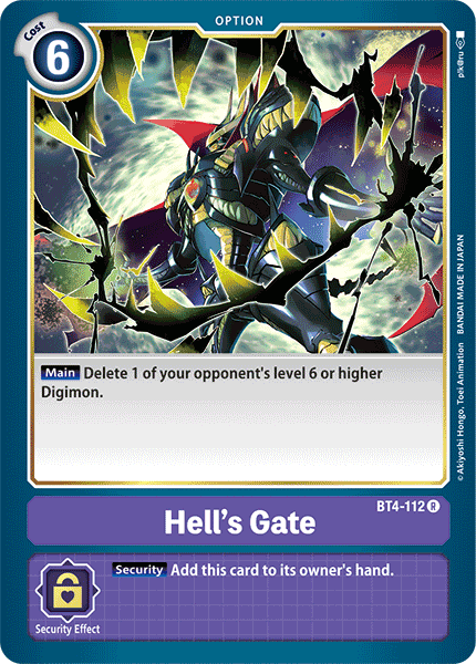 Hell's Gate [BT4-112] [Great Legend] | Card Merchant Takapuna