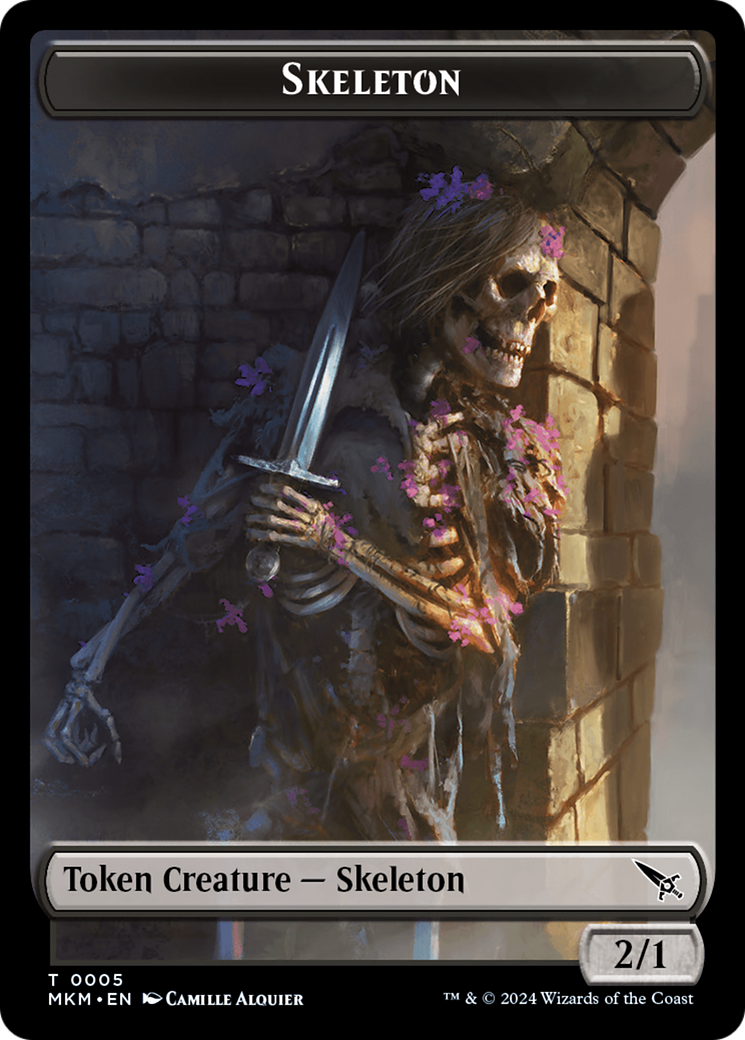 Detective // Skeleton Double-Sided Token [Murders at Karlov Manor Tokens] | Card Merchant Takapuna