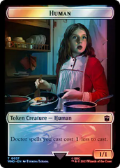 Human (0037) // Food (0057) Double-Sided Token (Surge Foil) [Doctor Who Tokens] | Card Merchant Takapuna