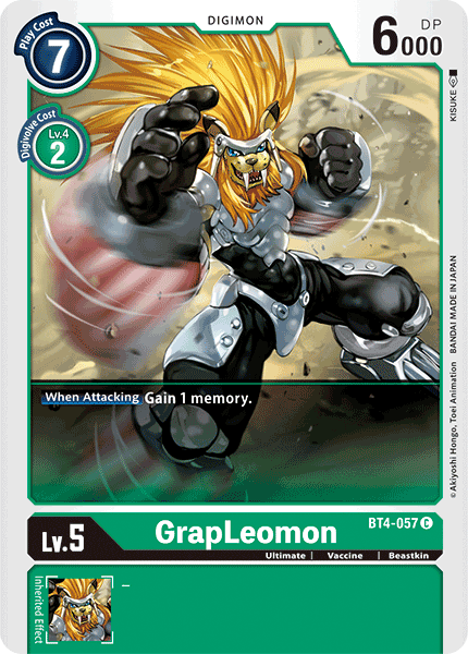 GrapLeomon [BT4-057] [Great Legend] | Card Merchant Takapuna