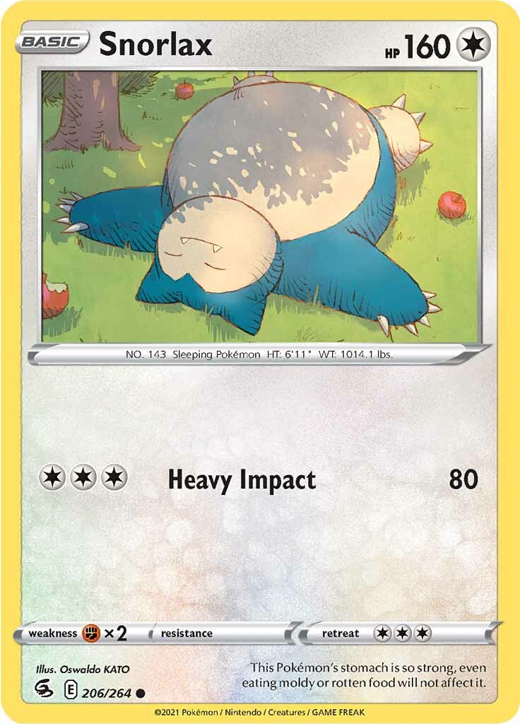 Snorlax (206/264) [Sword & Shield: Fusion Strike] | Card Merchant Takapuna