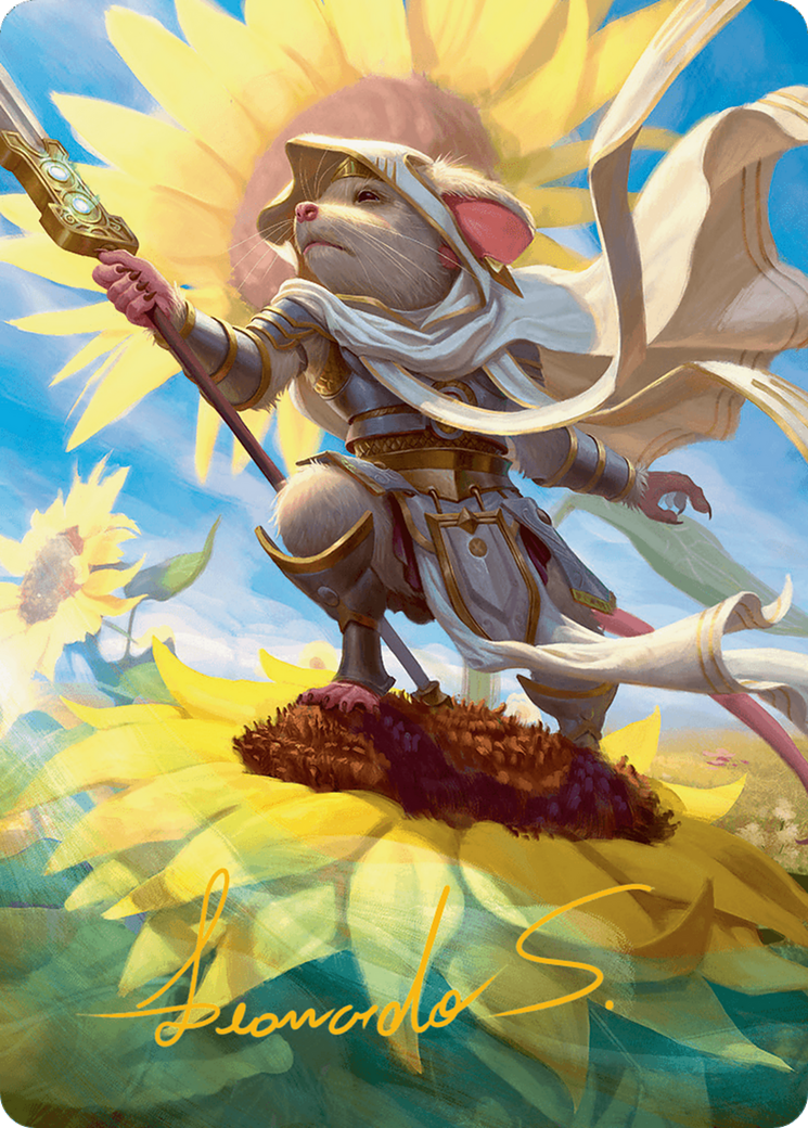 Elspeth, Sun's Champion Art Card (Gold-Stamped Signature) [Bloomburrow Art Series] | Card Merchant Takapuna