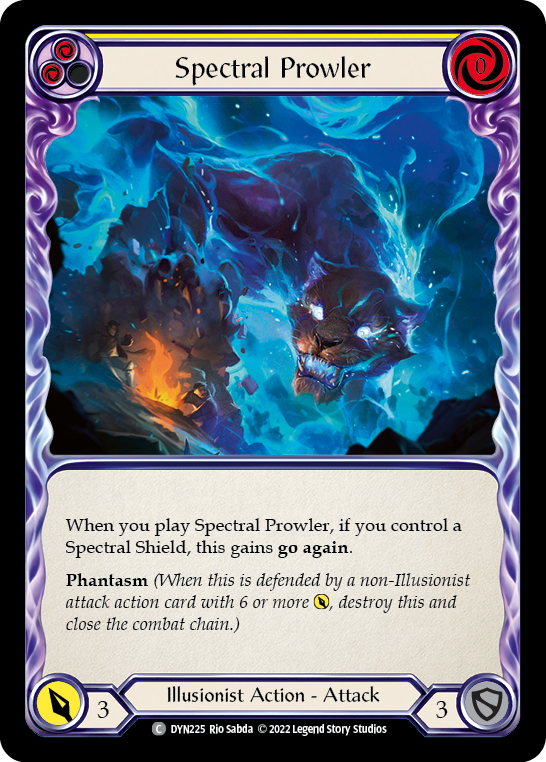 Spectral Prowler (Yellow) [DYN225] (Dynasty)  Rainbow Foil | Card Merchant Takapuna