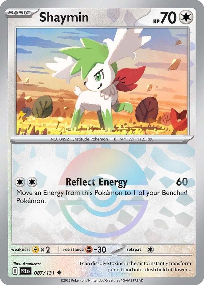 Shaymin (087/131) (Poke Ball Pattern) [Scarlet & Violet: Prismatic Evolutions] | Card Merchant Takapuna