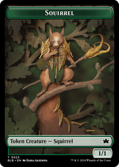 Squirrel // Treasure Double-Sided Token [Bloomburrow Tokens] | Card Merchant Takapuna