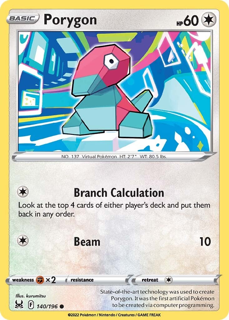 Porygon (140/196) [Sword & Shield: Lost Origin] | Card Merchant Takapuna