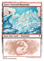 Snow-Covered Mountain (White Border) [Mystery Booster 2] | Card Merchant Takapuna