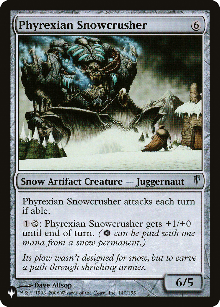 Phyrexian Snowcrusher [The List] | Card Merchant Takapuna