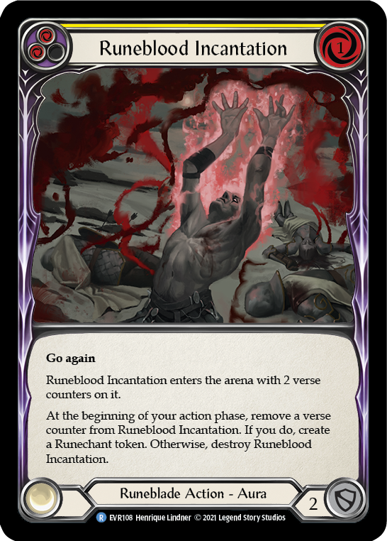 Runeblood Incantation (Yellow) [EVR108] (Everfest)  1st Edition Rainbow Foil | Card Merchant Takapuna