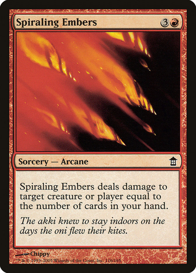 Spiraling Embers [Saviors of Kamigawa] | Card Merchant Takapuna