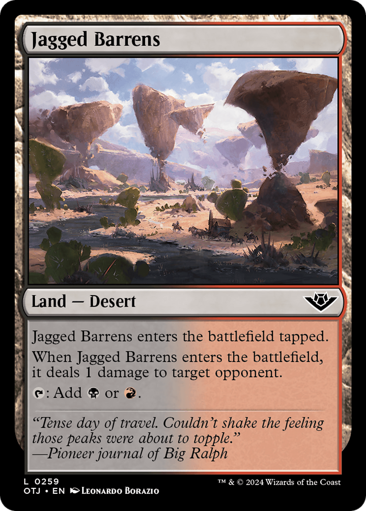 Jagged Barrens [Outlaws of Thunder Junction] | Card Merchant Takapuna