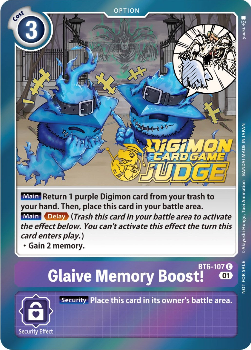 Glaive Memory Boost! [BT6-107] (Judge Pack 3) [Double Diamond Promos] | Card Merchant Takapuna