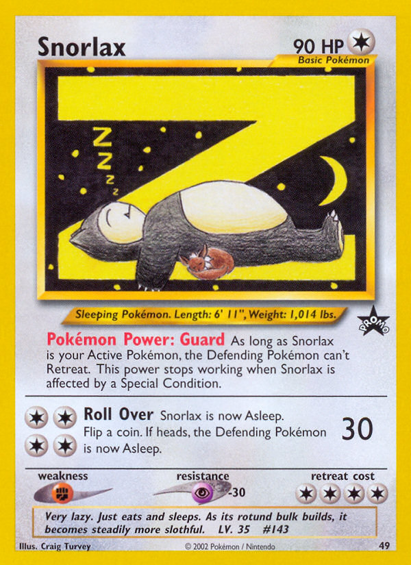 Snorlax (49) [Wizards of the Coast: Black Star Promos] | Card Merchant Takapuna